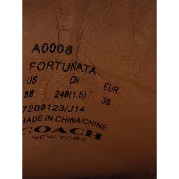 Coach Fortunata loafers brown gold hardware sz 8 - Picture 7 of 7